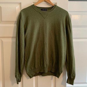 Lands' End green crewneck cashmere blend sweater